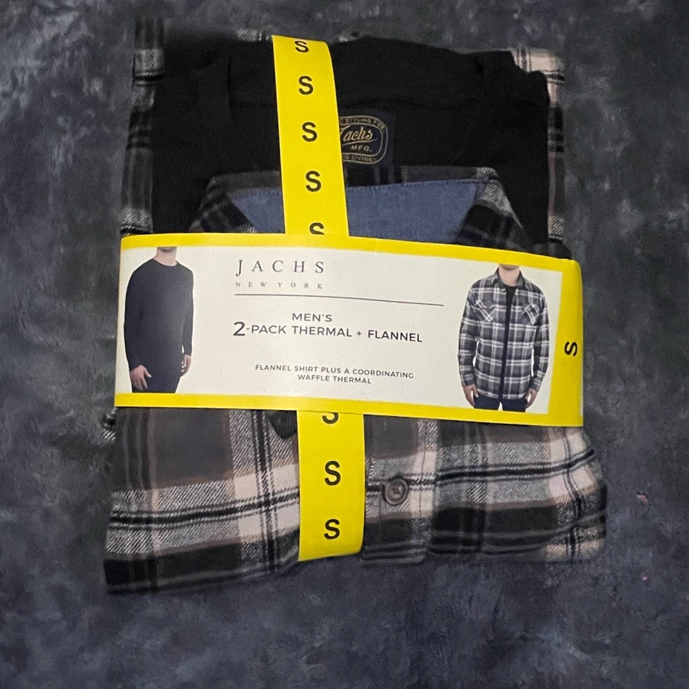 Jachs Black and White Plaid Flannel Shirt